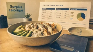 Manger prise de masse avec surplus calorique 300-500 kcal