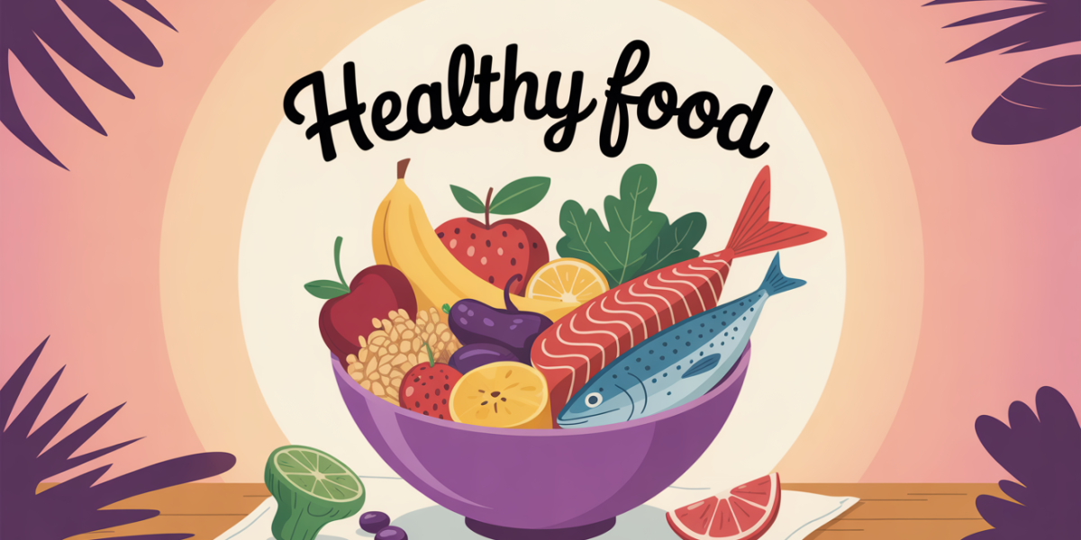 illustration bowl coloré nourriture healthy
