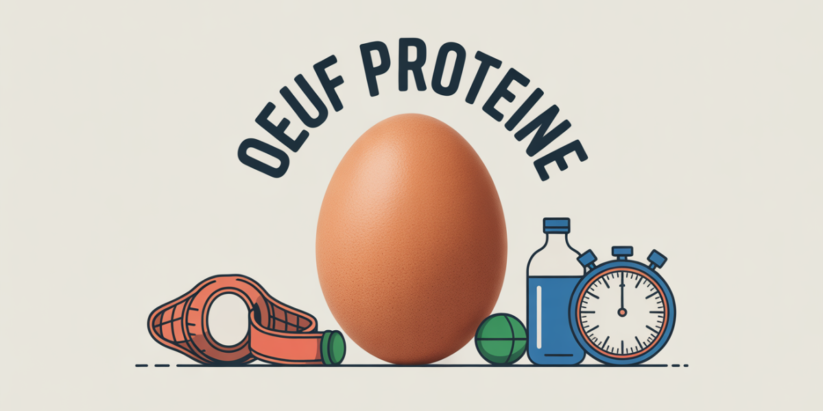 oeuf entier et objets sportifs pour proteine