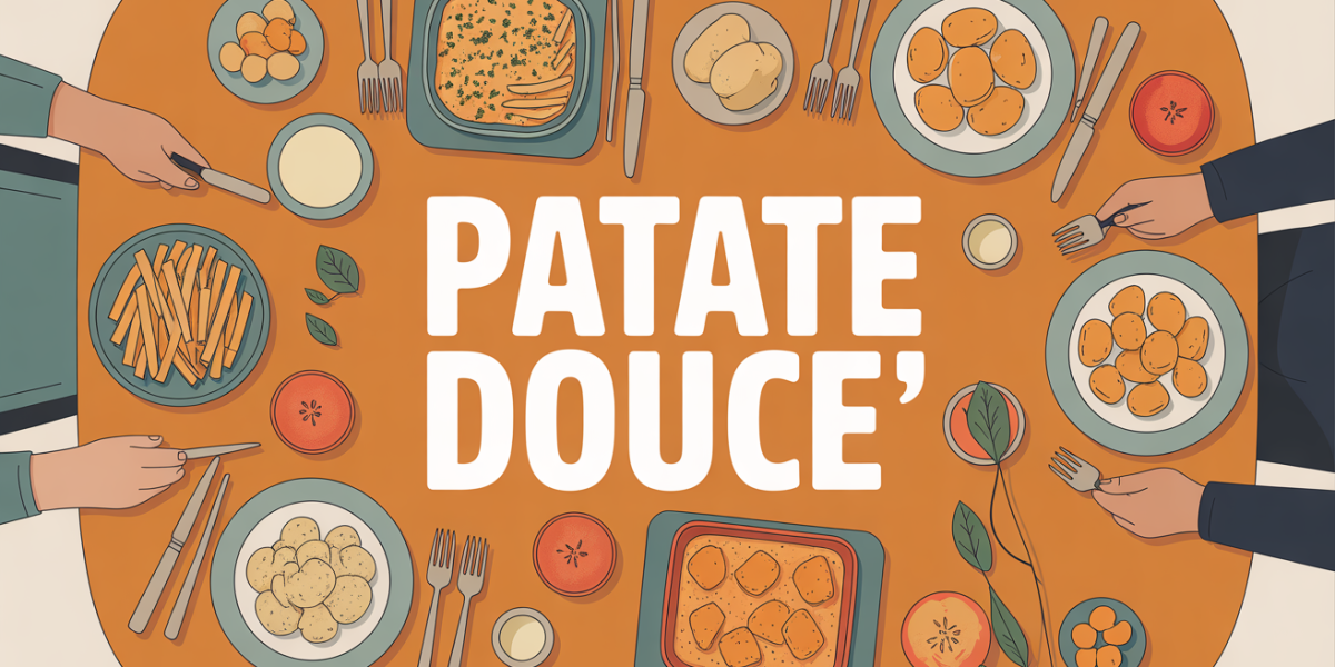 Table famille plats patate douce nutrition