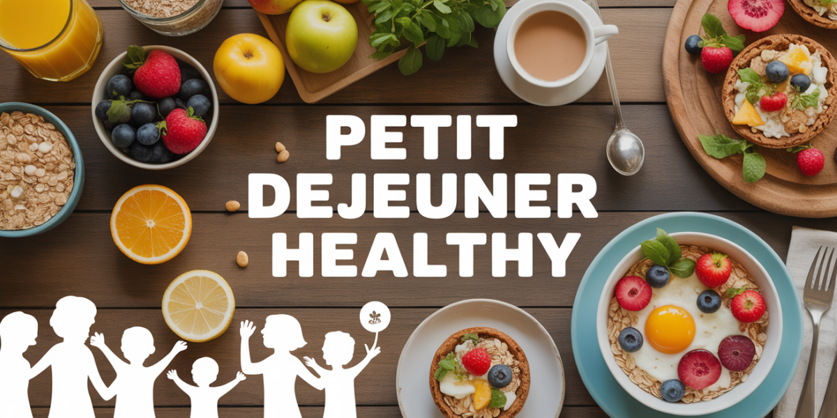 Petit déjeuner healthy varié sur table lumineuse