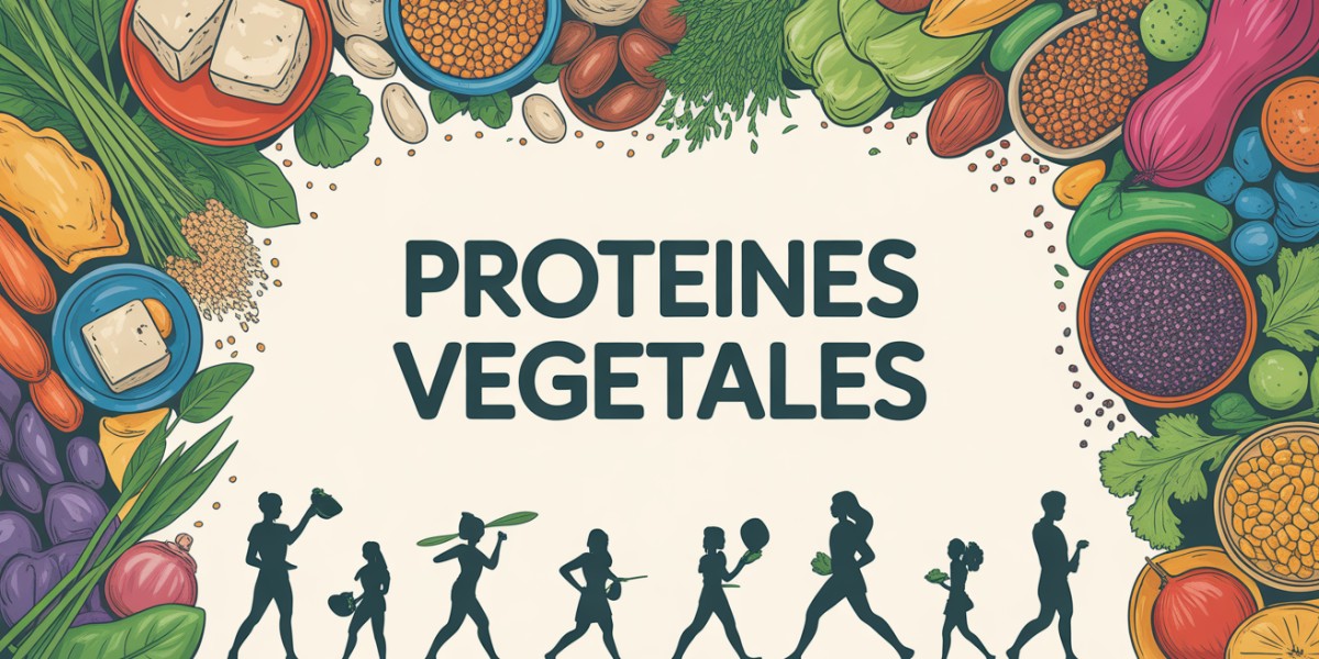 Assiette aliments proteines vegetales silhouettes actives