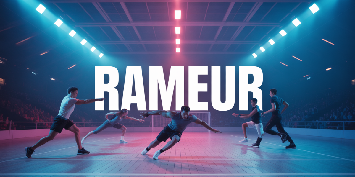 Rameur moderne en salle de sport, ambiance dynamique