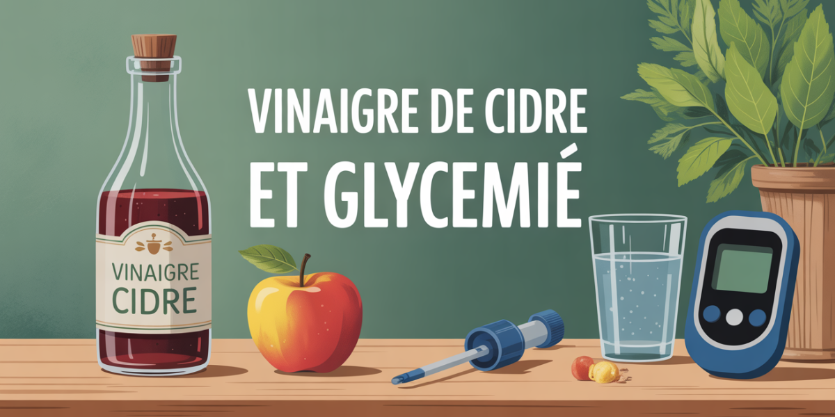 vinaigre de cidre glycemie diabete illustration