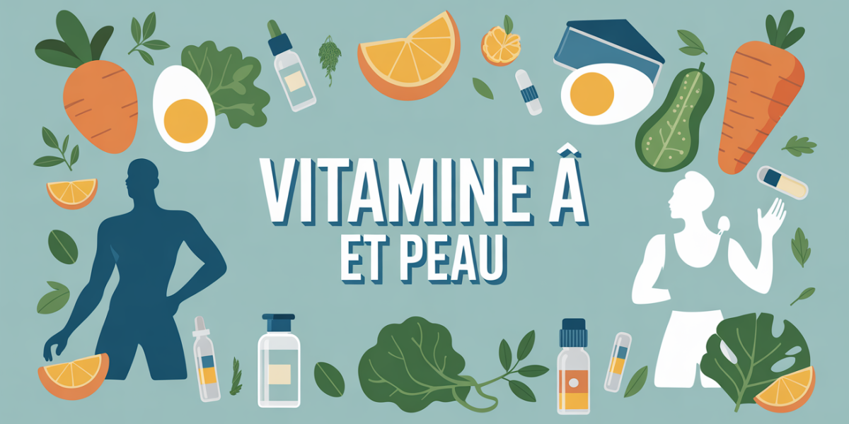 Visuel vitamine A peau sportifs et aliments