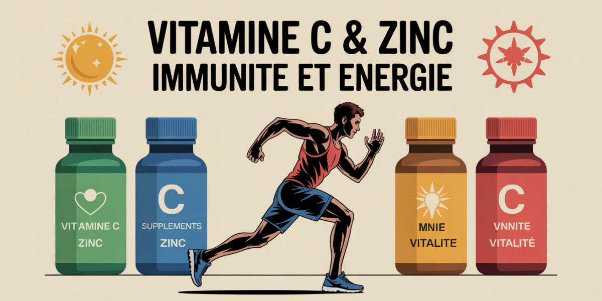 Sportif energie avec supplement vitamine C et zinc