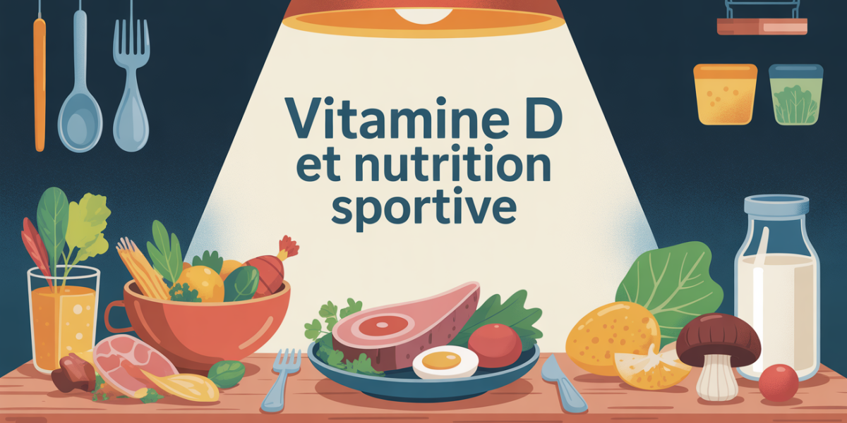 Aliments riches en vitamine D sur table pour nutrition sportive