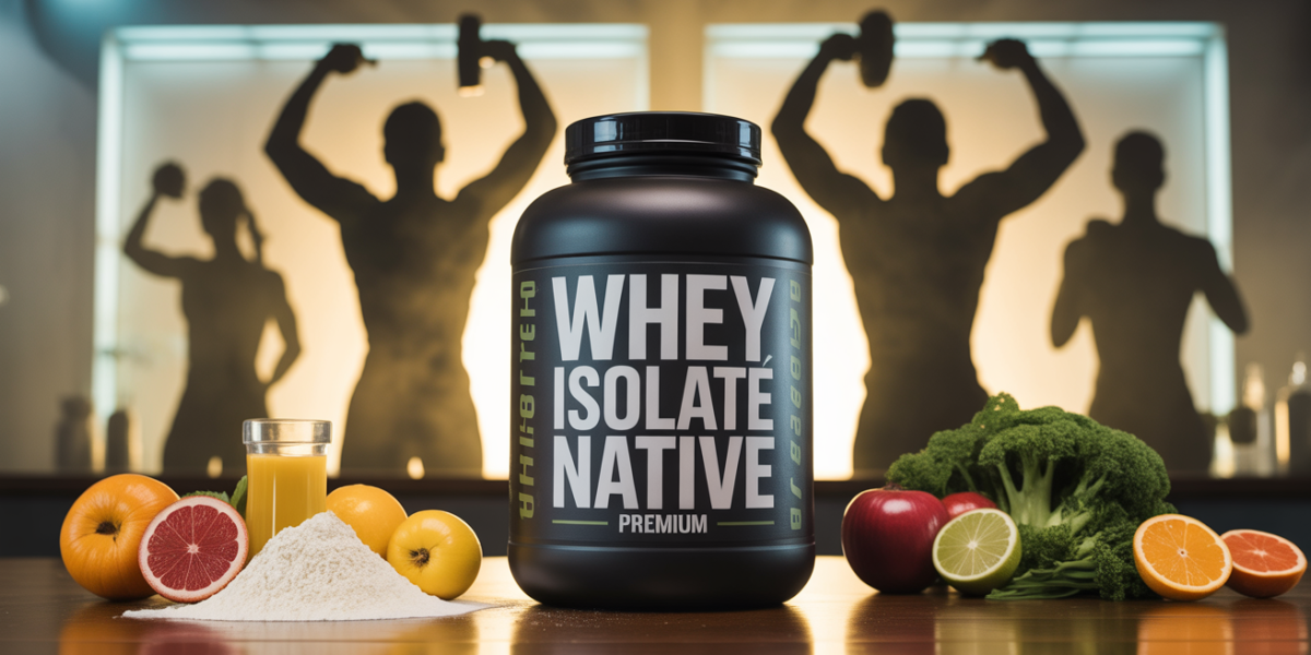 Pot whey isolate native premium sportifs en action