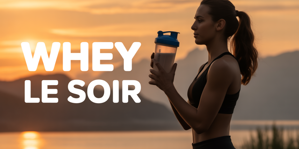 sportif coucher du soleil shaker whey soir
