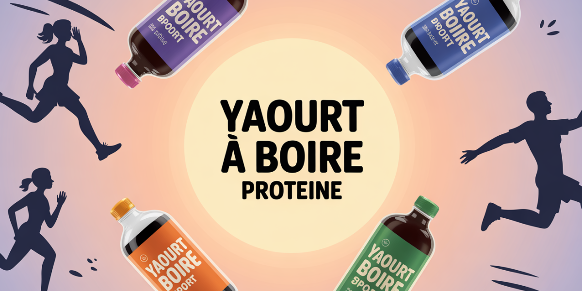bouteilles yaourt a boire proteine sport fond lumineux